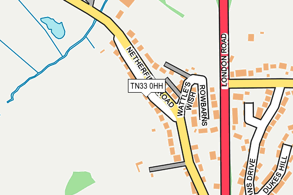 TN33 0HH map - OS OpenMap – Local (Ordnance Survey)