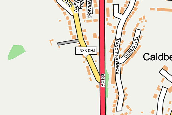 TN33 0HJ map - OS OpenMap – Local (Ordnance Survey)