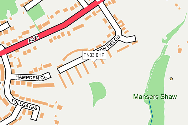 TN33 0HP map - OS OpenMap – Local (Ordnance Survey)