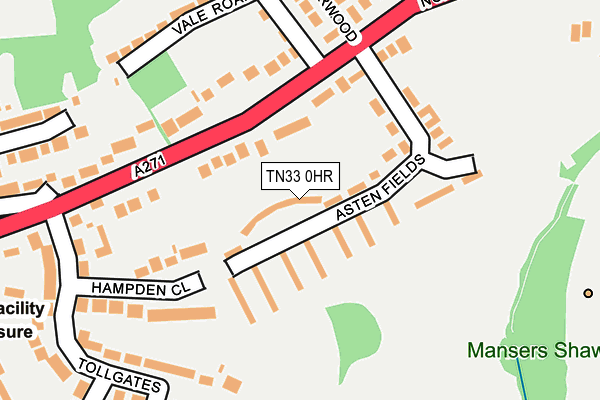 TN33 0HR map - OS OpenMap – Local (Ordnance Survey)