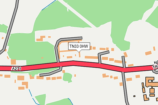 TN33 0HW map - OS OpenMap – Local (Ordnance Survey)