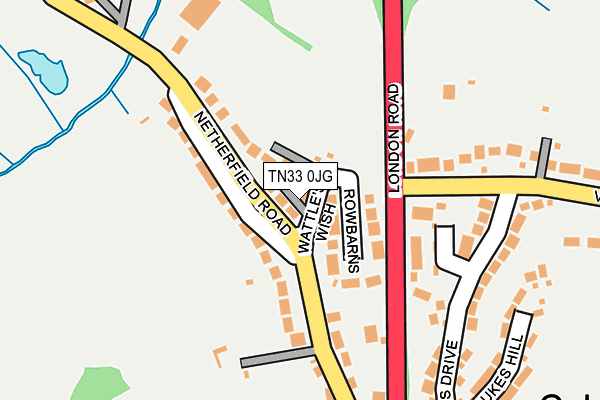 TN33 0JG map - OS OpenMap – Local (Ordnance Survey)