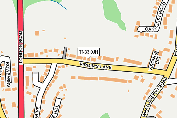 TN33 0JH map - OS OpenMap – Local (Ordnance Survey)