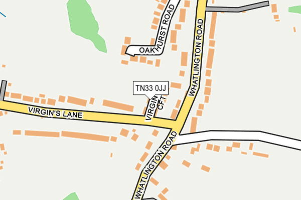 TN33 0JJ map - OS OpenMap – Local (Ordnance Survey)