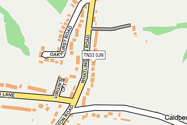 TN33 0JN map - OS OpenMap – Local (Ordnance Survey)