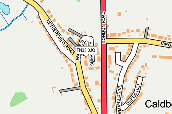 TN33 0JQ map - OS OpenMap – Local (Ordnance Survey)