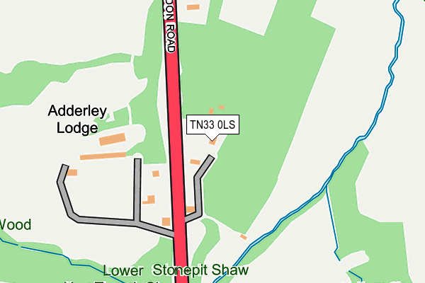 TN33 0LS map - OS OpenMap – Local (Ordnance Survey)