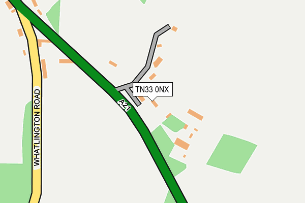 TN33 0NX map - OS OpenMap – Local (Ordnance Survey)