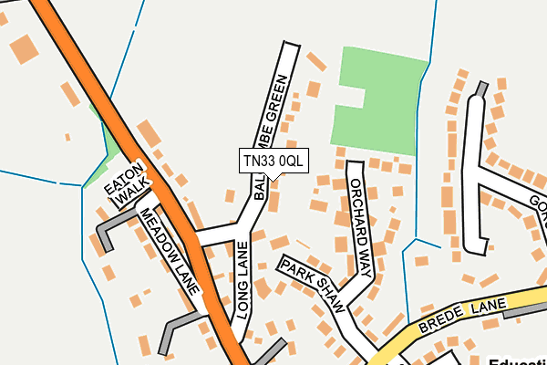 TN33 0QL map - OS OpenMap – Local (Ordnance Survey)