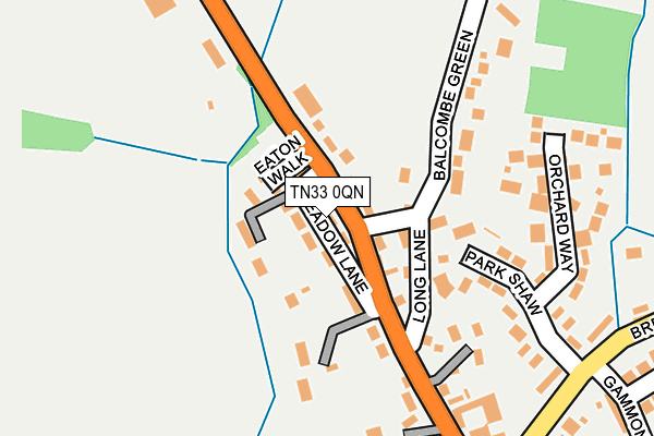 TN33 0QN map - OS OpenMap – Local (Ordnance Survey)