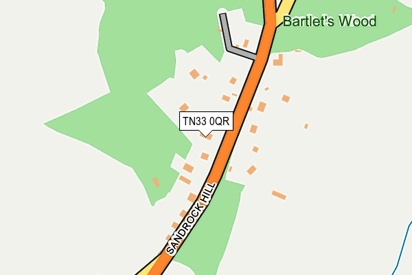 TN33 0QR map - OS OpenMap – Local (Ordnance Survey)