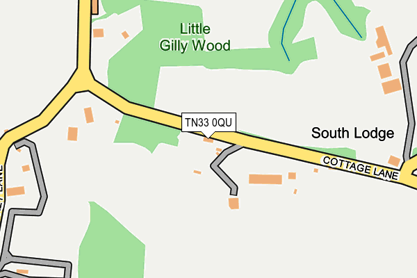 TN33 0QU map - OS OpenMap – Local (Ordnance Survey)