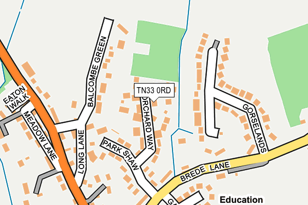 TN33 0RD map - OS OpenMap – Local (Ordnance Survey)