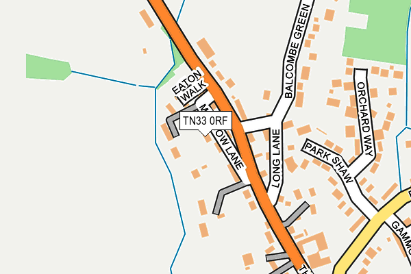 TN33 0RF map - OS OpenMap – Local (Ordnance Survey)