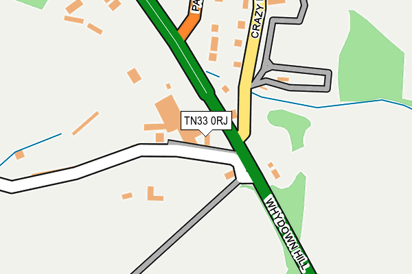 TN33 0RJ map - OS OpenMap – Local (Ordnance Survey)