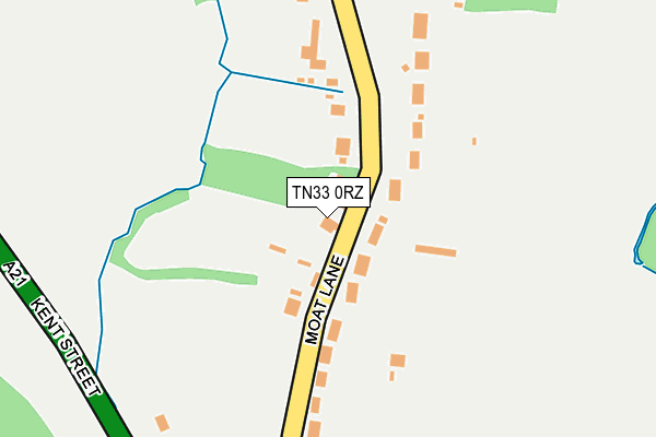 TN33 0RZ map - OS OpenMap – Local (Ordnance Survey)