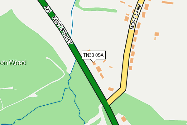 TN33 0SA map - OS OpenMap – Local (Ordnance Survey)