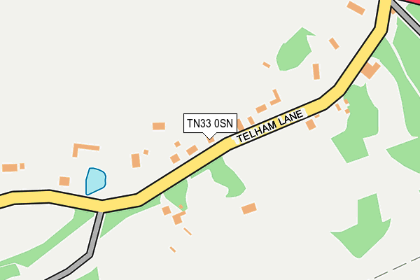 TN33 0SN map - OS OpenMap – Local (Ordnance Survey)