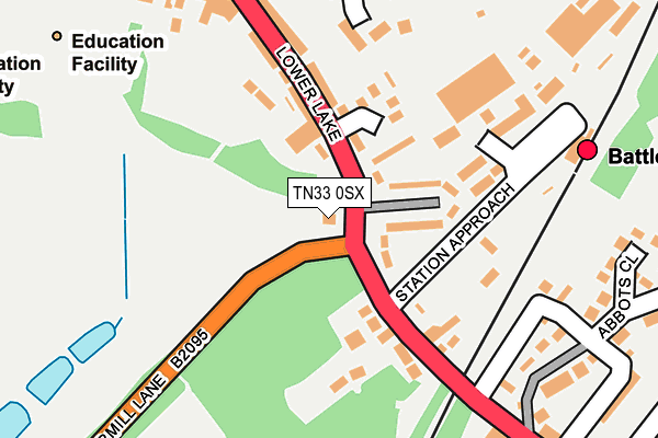 TN33 0SX map - OS OpenMap – Local (Ordnance Survey)