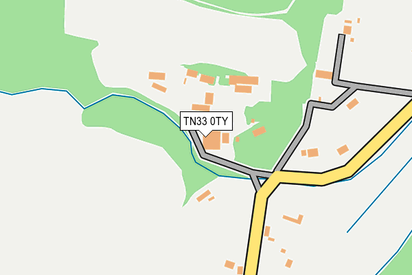 TN33 0TY map - OS OpenMap – Local (Ordnance Survey)