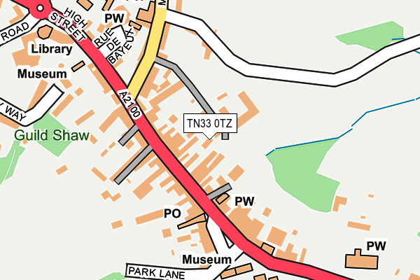 TN33 0TZ map - OS OpenMap – Local (Ordnance Survey)