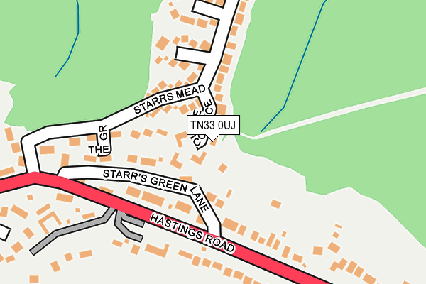 TN33 0UJ map - OS OpenMap – Local (Ordnance Survey)