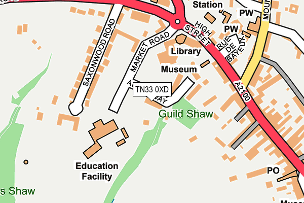 TN33 0XD map - OS OpenMap – Local (Ordnance Survey)