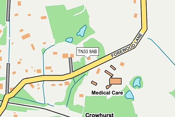 TN33 9AB map - OS OpenMap – Local (Ordnance Survey)