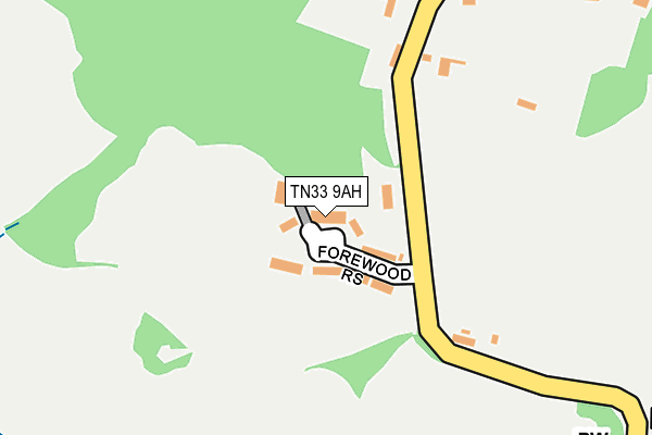 TN33 9AH map - OS OpenMap – Local (Ordnance Survey)