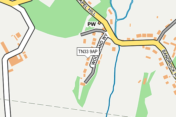 TN33 9AP map - OS OpenMap – Local (Ordnance Survey)