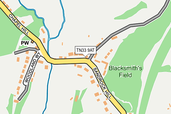 TN33 9AT map - OS OpenMap – Local (Ordnance Survey)