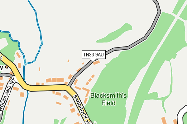 TN33 9AU map - OS OpenMap – Local (Ordnance Survey)