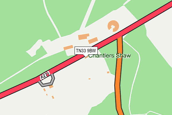 TN33 9BW map - OS OpenMap – Local (Ordnance Survey)