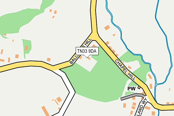 TN33 9DA map - OS OpenMap – Local (Ordnance Survey)