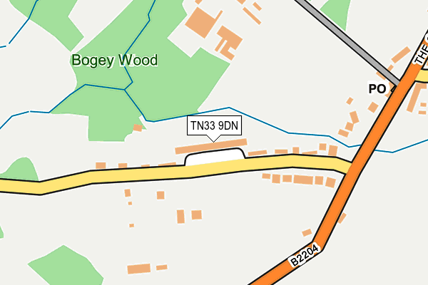 TN33 9DN map - OS OpenMap – Local (Ordnance Survey)