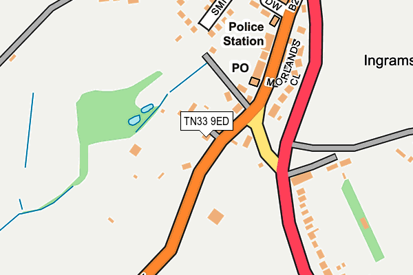 TN33 9ED map - OS OpenMap – Local (Ordnance Survey)