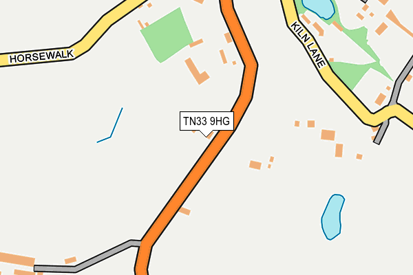 TN33 9HG map - OS OpenMap – Local (Ordnance Survey)