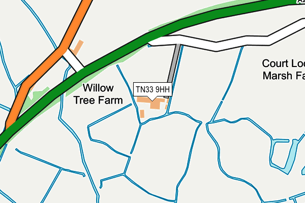TN33 9HH map - OS OpenMap – Local (Ordnance Survey)