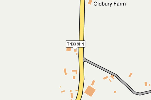 TN33 9HN map - OS OpenMap – Local (Ordnance Survey)