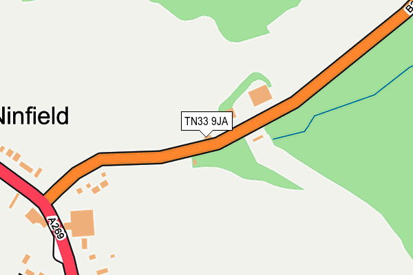 TN33 9JA map - OS OpenMap – Local (Ordnance Survey)