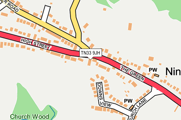 TN33 9JH map - OS OpenMap – Local (Ordnance Survey)