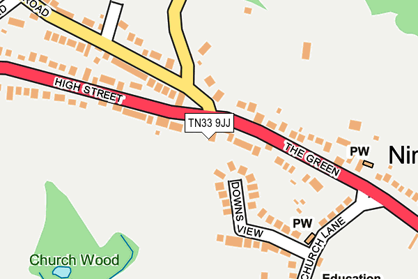 TN33 9JJ map - OS OpenMap – Local (Ordnance Survey)