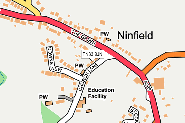 TN33 9JN map - OS OpenMap – Local (Ordnance Survey)