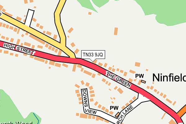 TN33 9JQ map - OS OpenMap – Local (Ordnance Survey)