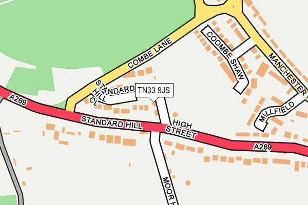 TN33 9JS map - OS OpenMap – Local (Ordnance Survey)