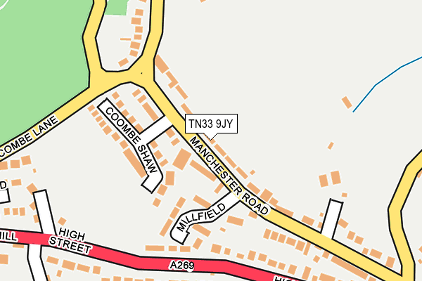 TN33 9JY map - OS OpenMap – Local (Ordnance Survey)