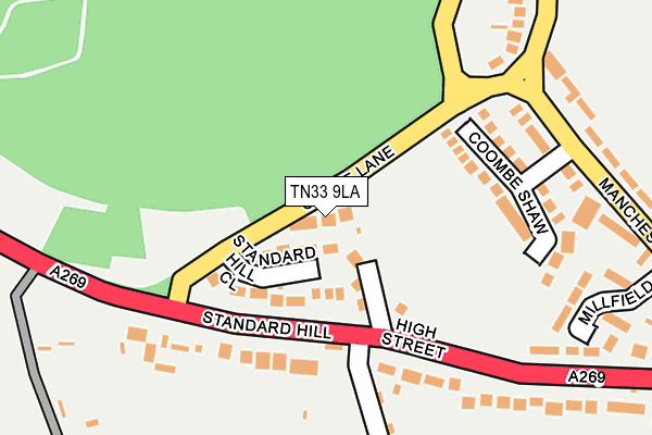 TN33 9LA map - OS OpenMap – Local (Ordnance Survey)