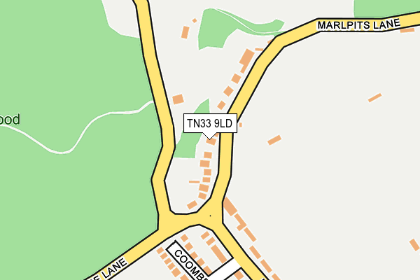 TN33 9LD map - OS OpenMap – Local (Ordnance Survey)