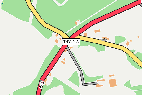 TN33 9LS map - OS OpenMap – Local (Ordnance Survey)