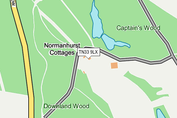 TN33 9LX map - OS OpenMap – Local (Ordnance Survey)